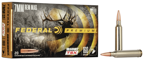 Federal Premium 7mm Rem Mag 160gr Barnes TSX Hunting Ammo
