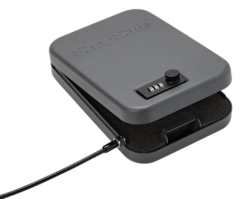 SnapSafe 75230 Lock Box  Large Combination/Key Entry Black Steel 9.50" L x 6.50" W x 1.75" D                                                                                                            