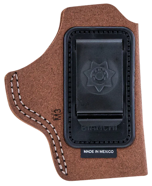 Bianchi 6C IWB Holster - Tan Leather Belt Clip for 2" Barrel Revolvers