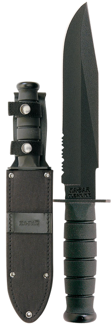 Ka-Bar 1271 Fighter 8" Fixed Blade Knife Part Serrated 1095 Steel