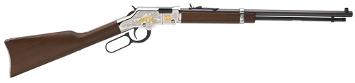Henry H004SAT Golden Boy 2nd Amendment Tribute 22 Short,Long,LR 16 LR/21 Short 20" Nickel Plated American Walnut Right Hand                                                                             