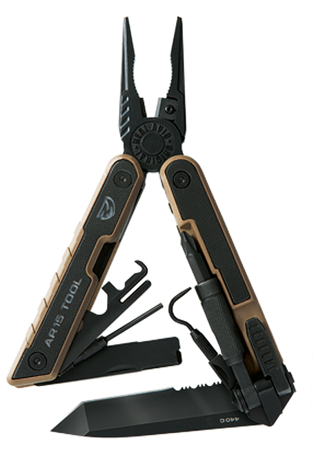 Real Avid AVAR15T AR15  440C SS Part Serrated Blade Black G10 Handle AR Platform                                                                                                                        