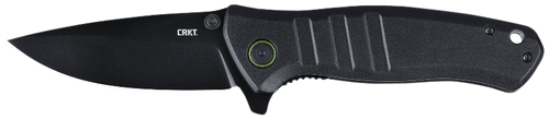 CRKT 6295 Dextro  3.18" Folding Drop Point Plain Black TiNi D2 Steel Blade/Black Aluminum Handle Includes Pocket Clip                                                                                   