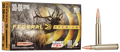Federal Premium 30-06 Springfield 180gr Barnes TSX Ammunition