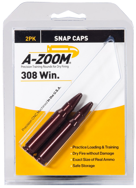 A-Zoom 12228 Rifle Snap Caps .308 Winchester 2-Pack Training Aids
