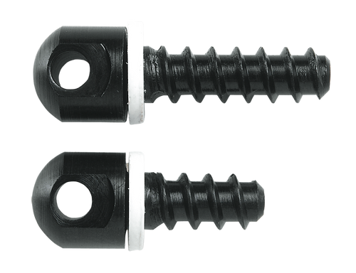 Uncle Mike's 25200 Magnum Band 115 RGS Screw Set made of Blued Steel Includes 1/2" Forend Base, 3/4" Rear Base Screws & White Spacers for Wood Stock Bolt Action Rifles                                 