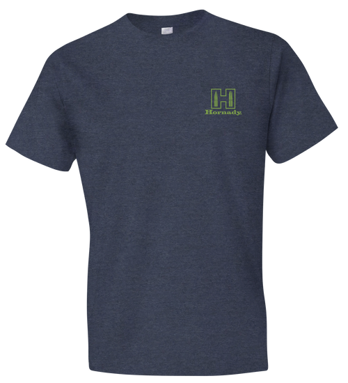 Hornady Logo Stamp T-Shirt Indigo Short Sleeve 2XL - Premium Cotton