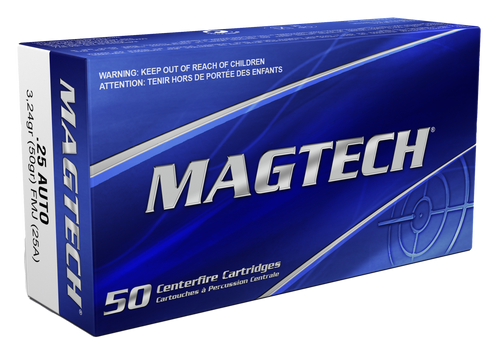 Magtech 25A 25 ACP 50gr FMJ Training Ammo - 50 Rounds