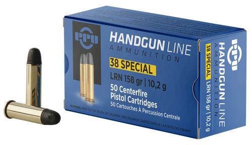 PPU 38 Special 158gr Lead Round Nose Ammo - 50 Rounds