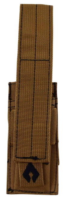 AWS PSMPTN Single Pistol Magazine Pouch MOLLE Tan 600D Polyester
