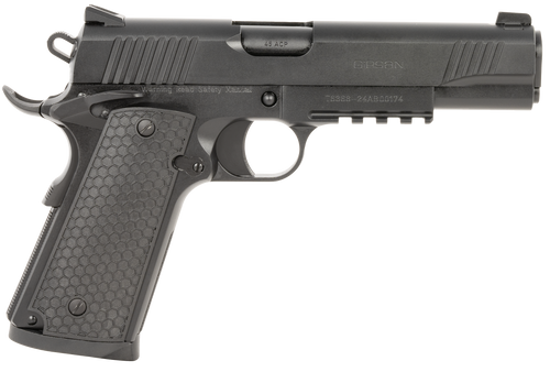 Girsan 392060 MC1911 S Full Size 45 ACP 8+1 5" Picatinny Rail