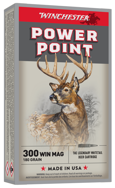 Winchester Power-Point 300 Win Mag 180gr Ammo - 20 Rounds