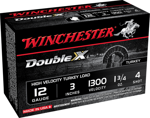 Winchester Double X Turkey 12GA 3" 1 3/4oz #4 Shot 10 Rounds