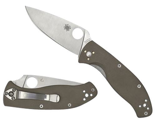 Spyderco C122GBNM4P Tenacious  3.35" Folding Plain CPM M4 Blade/ Brown Textured G10 Handle Includes Pocket Clip                                                                                         