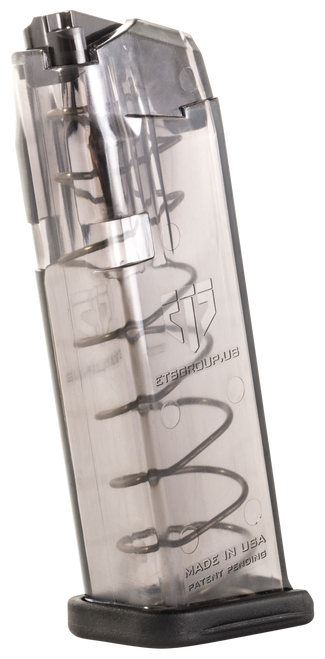 ETS Group 15-Round Glock 19/26 Magazine 9mm Smoke Polymer