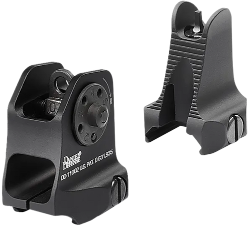 Daniel Defense 1908809116 AR-15 Iron Sight Set  Black Hardcoat Anodized Fixed Front & Rear Sight                                                                                                        
