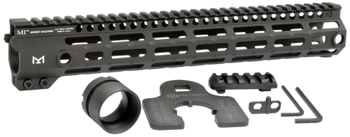 Midwest Industries MIG4M12625 Tactical G4M Handguard AR-15 Black Hardcoat Anodized Black 12.6" 6061-T6 Aluminum M-LOK                                                                                   