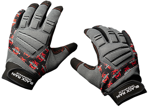 Black Rain Ordnance Tactical Gloves Gray/Black/Red Small Velcro