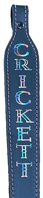 Crickett KSA802 Rifle Sling Black Leather Pink Stitching 23"