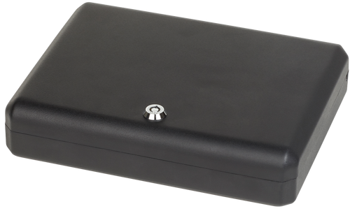 Bulldog BD1128 Pesonal Vault  Large Key Entry Black Steel Holds 1 Handgun 11" H x 8.50" W x 2.25" D                                                                                                     