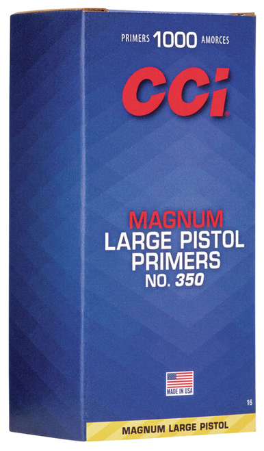 CCI 0016 Large Pistol Magnum Primers No. 350 - 1000 Count Box