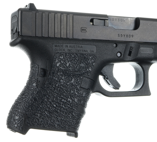 Talon Grips 116R Adhesive Grip  Compatible w/Glock 26/27/28/33/39 Gen4 w/No Backstrap, Black Textured Rubber                                                                                            