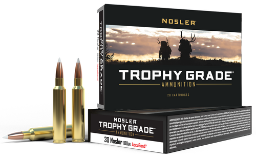 Nosler 60117 Trophy Grade 30 Nosler 180gr AccuBond Ammo 20rd Box