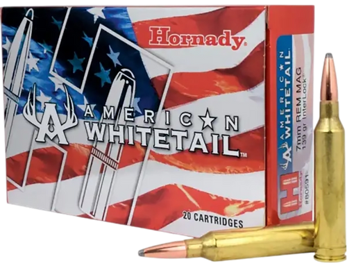 Hornady American Whitetail 7mm Rem Mag 139gr InterLock SP Ammo