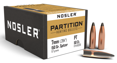 Nosler Partition 7mm 150gr Spitzer Bullets - 50 Count Box