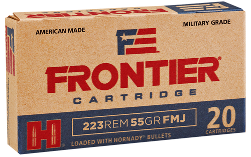 Frontier FR100 223 Rem 55gr FMJ Military Grade Varmint Ammo 20rd