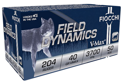 Fiocchi 204 Ruger 40gr Hornady V-Max Ammunition - 50 Rounds