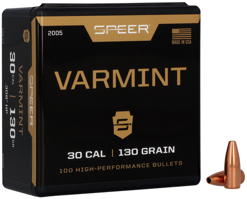 Speer 2005 Varmint .30 Cal 130gr JHP Bullets - 100ct Box
