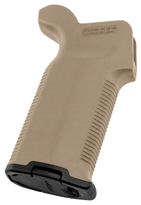Magpul MAG532-FDE MOE-K2+ Grip Flat Dark Earth Polymer with OverMolded Rubber for AR-15, AR-10, M4, M16, M110, SR25                                                                                     