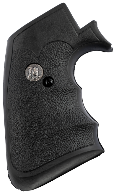 Pachmayr 05134 Decelerator Grip Checkered Black Rubber with Finger Grooves for Ruger Super Blackhawk                                                                                                    