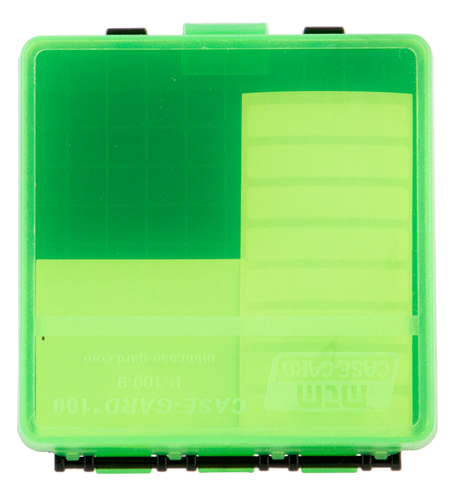 MTM Case-Gard P-100 Multi-Caliber Ammo Box Clear Green 100 Round