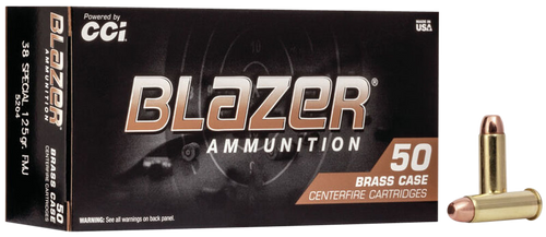 CCI 5204 Blazer Brass 38 Special 125gr FMJ Ammo - 50 Round Box