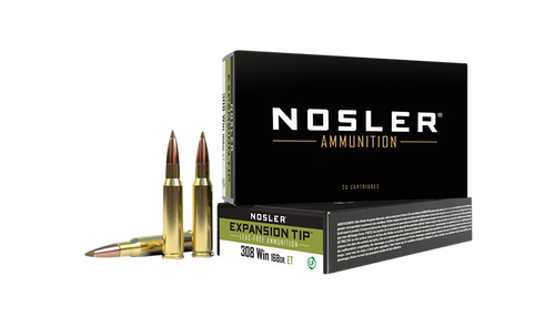 Nosler E-Tip 308 Winchester 168gr Lead-Free Hunting Ammo 20rd