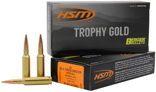 HSM Trophy Gold 6.5 Creedmoor 140gr Berger Hybrid OTM Ammo