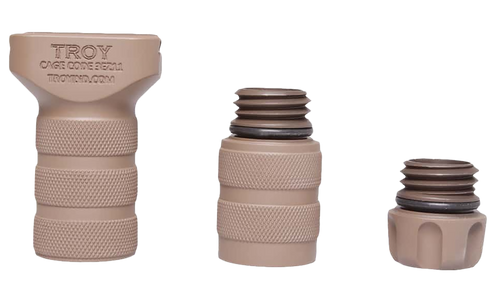 Troy IndSGRITRGA0FT00 Modular Combat Combat Grip Aluminum FDE                                                                                                                                           