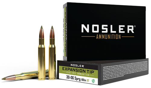 Nosler E-Tip 30-06 Springfield 180gr Lead-Free Hunting Ammo