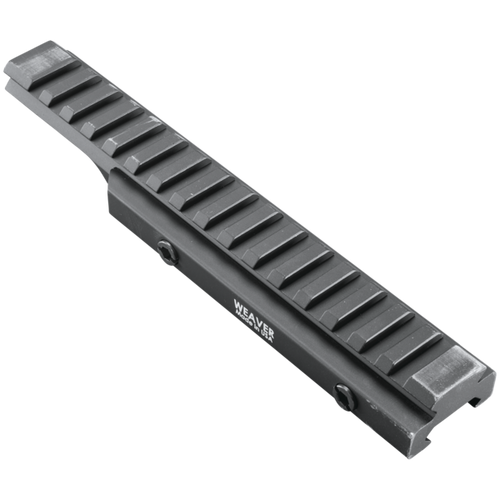 Weaver Mounts 99673 Flat Top Riser Rail  Black Anodized 0 MOA                                                                                                                                           