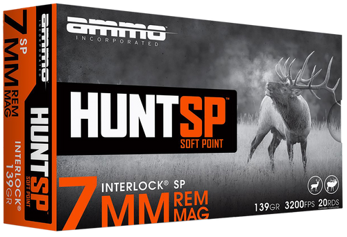 Ammo Inc 7mm Rem Mag 139gr Soft Point Hunting Ammunition - 20 Rounds
