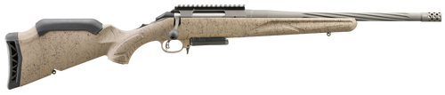 Ruger 46928 American Ranch Gen II Full Size 6.5 Creedmoor 3+1 16.10" Cobalt Cerakote Spiral Threaded Barrel, Picatinny Rail Steel Receiver, Flat Dark Earth Splatter Adj Comb Synthetic Stock           