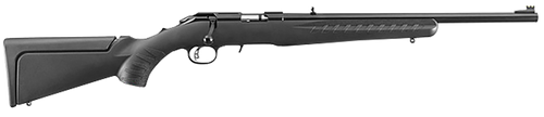 Ruger 8313 American Rimfire Compact Compact 17 HMR 9+1 18" Satin Blued Steel Barrel, Satin Blued Steel Drilled & Tapped Receiver,  Black Synthetic Adjustable Stock, Right Hand                         