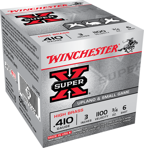 Winchester Super X 410 Gauge 3" Heavy Game Load 6 Shot Ammo 25rd