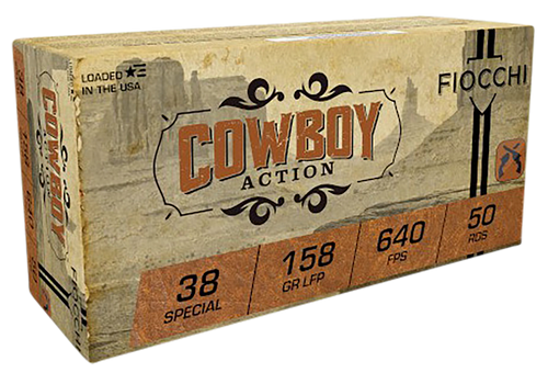 Fiocchi 38CA Cowboy Action 38 Special 158gr Lead Flat Point Ammo