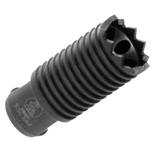 Troy Ind SBRACLM05BT00 Claymore Muzzle Brake Black Steel with 1/2"-28 tpi Threads & 2.25" OAL for 5.56x45mm NATO AR-Platform                                                                            