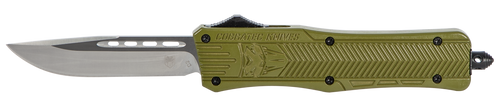 CobraTec CTK-1 Medium OTF Knife 3" D2 Steel OD Green Glass Breaker