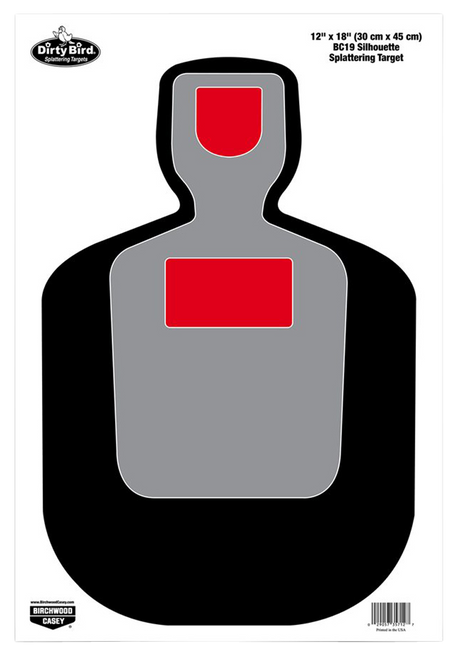 Birchwood Casey Dirty Bird 12x18 Pistol Silhouette Targets 8-Pack