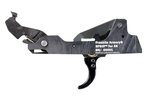 Franklin Armory 0350002BLK  Binary 9mm Black Curved Trigger Fits AK Platform                                                                                                                            